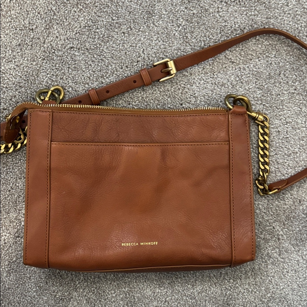 Rebecca Minkoff Tan Crossbody Bag with Gold Accents - Picture 4 of 4
